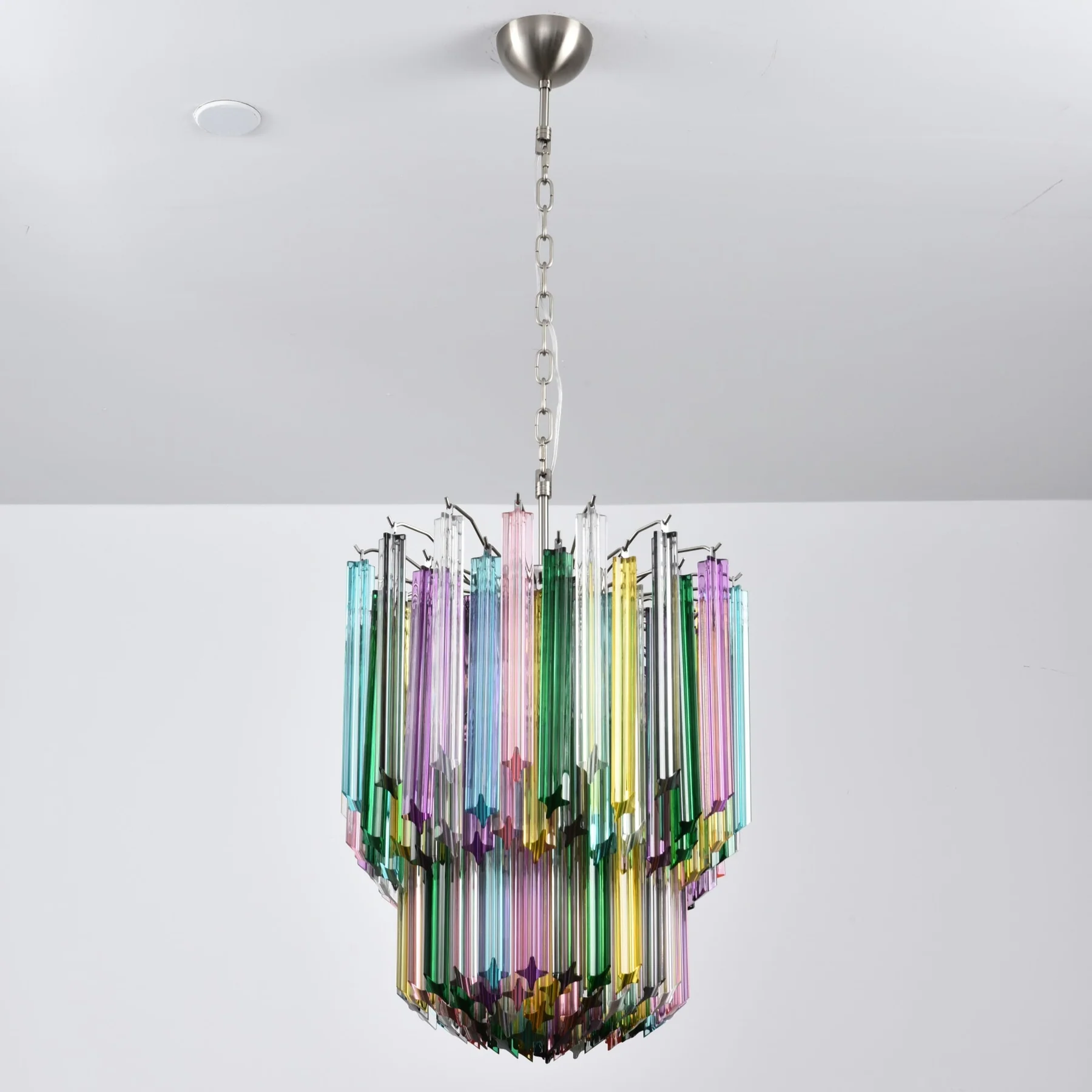 Prismatic Glass Colorful Chandelier